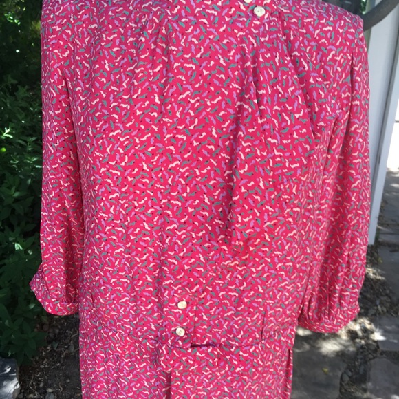 Two piece pink skirt and blouse set handmade - Picture 3 of 7